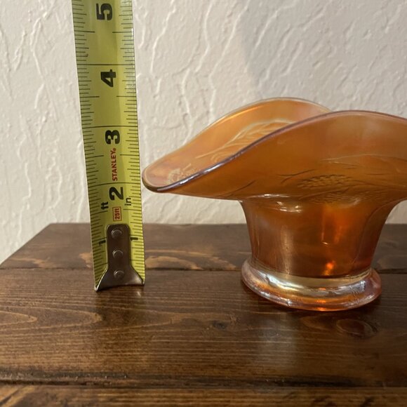 Antique Fenton Carnival Glass‎ "Blackberry Spray" Marigold Spray Dish - Picture 7 of 11